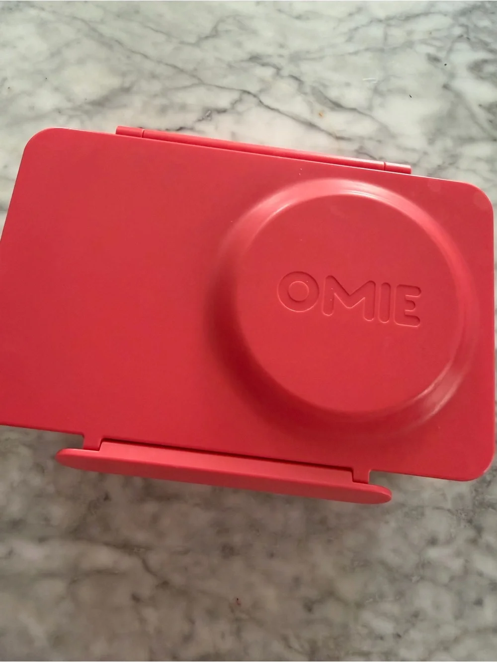 OMIE Pink Divided Lunchbox Set with Blue Accent